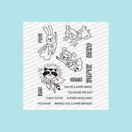 White Smoke Paper Rose - Super Hero Fun - Stamp and Die