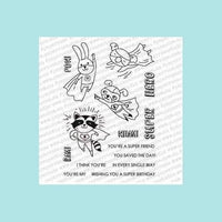 White Smoke Paper Rose - Super Hero Fun - Stamp and Die