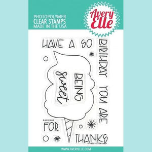 Avery Elle - Cotton Candy - Clear Stamps and Die