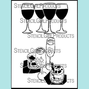 StencilGirl - Ladies' Night & Ritzy Drinks Stencil