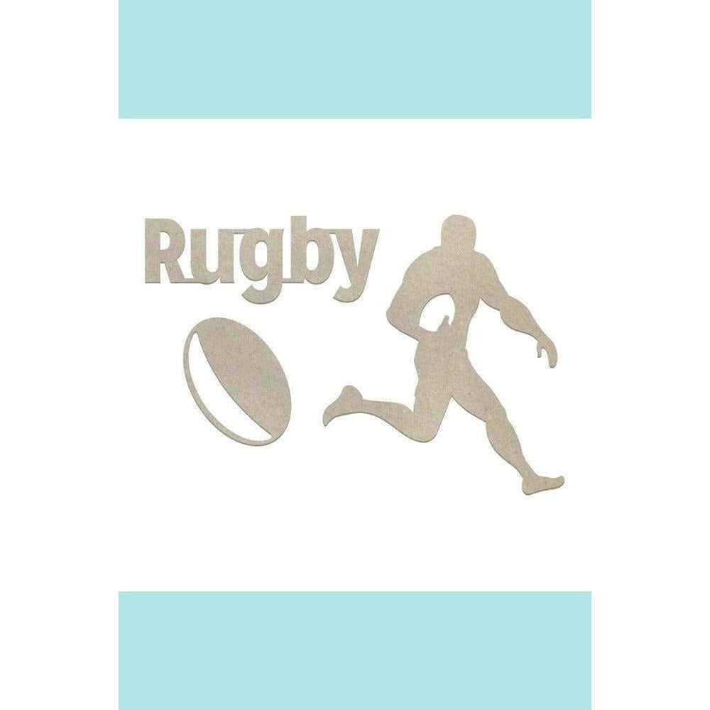 Couture Creations Chipboard - Boys - Rugby (3pc)