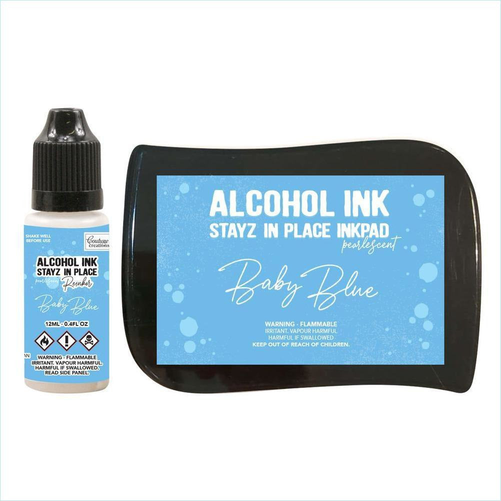 Sky Blue Couture Creations - Stayz in Place Alcohol Ink Pad with 12ml reinker