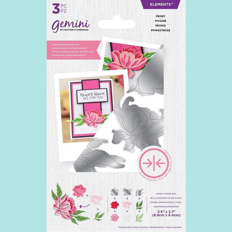 Crafter's Companion - Gemini Elements Double-Sided Flower Die - Peony