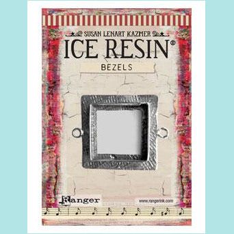 Ice Resin Foundry Bezel Collection - Milan Antique Silver Medium Square