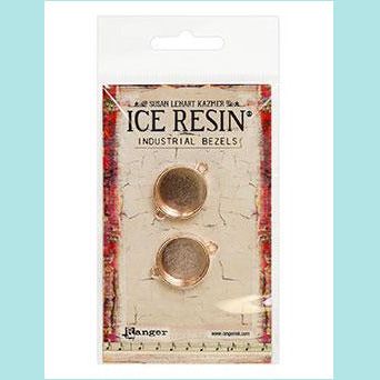 Ice Resin Industrial Bezels Collection - Small Circle Rose
