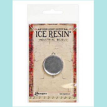 Ice Resin Industrial Bezels Collection - Medium Circle Sterling