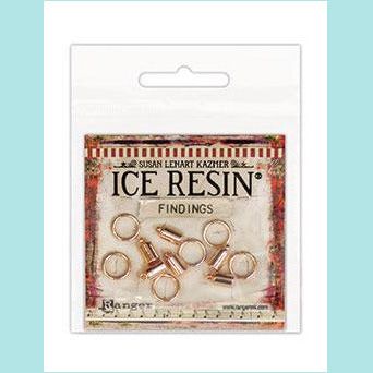 Ice Resin Findings - 5mm End Caps & Jump Rings, 12 pcs - Susan Lenart Kazmer
