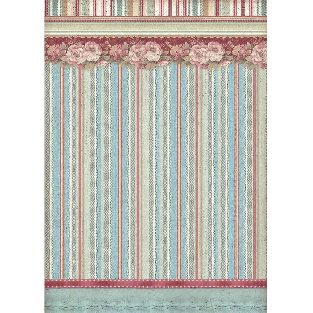 Stamperia - Rice Paper A4 - Striped Wallpaper 