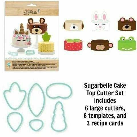 Light Gray Sweet Sugarbelle - Specialty Cookie Cutters - Cake Topper Set (6 pieces)