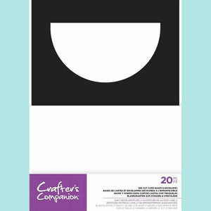 Powder Blue Crafters Companion 5" x 7" Half Moon Window Aperture - Die Cut Card Bases and Envelopes