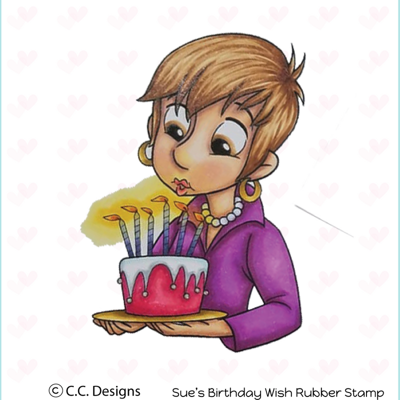 C.C. Designs Roberto's Rascals Sue's Birthday Wish Rubber Stamp