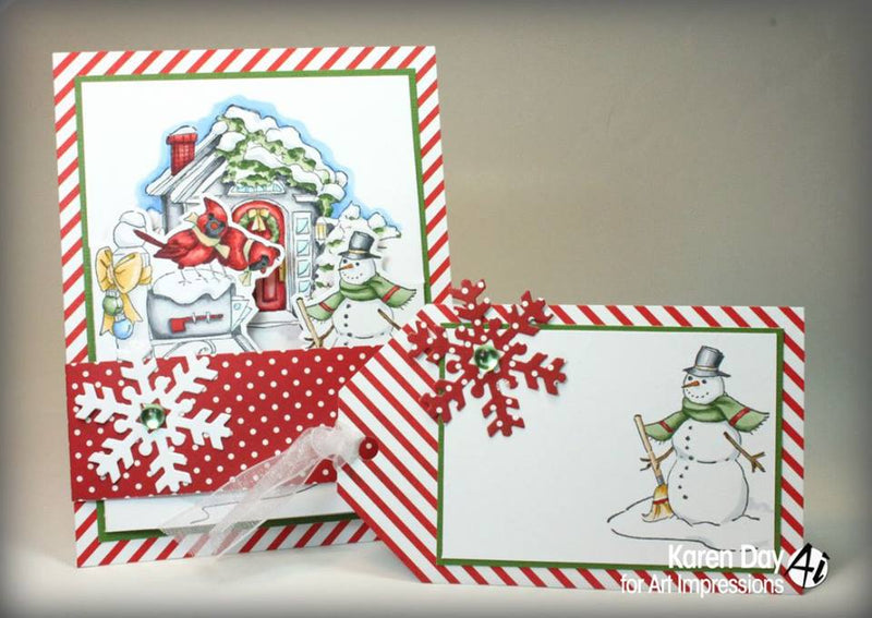 Art Impressions Christmas Scene TryFolds Cards