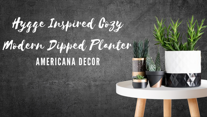 Hygge Inspired Cozy Modern Dipped Planter - Americana Decor®