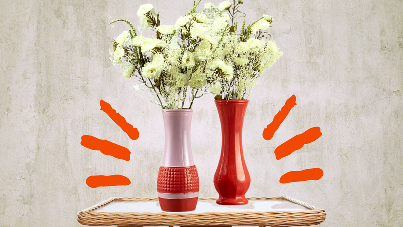 Beautiful Coral Vase Set  With Americana® Gloss Enamels™