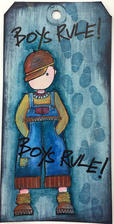 PaperArtsy - JOFY43 Boys will be Boys Stamp