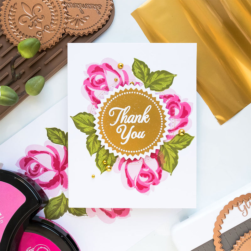 Spellbinders - Glimmer Hot Foil System - Stamping & Hot Foil Easy Thank Your Cards