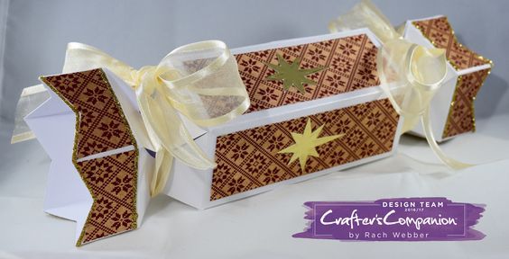Make your own Christmas Crackers Using Crafters Companion Festive Fancies Embossing Board