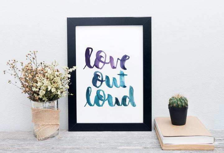 Love Out Loud - Hand Lettering & Watercolour Tutorial