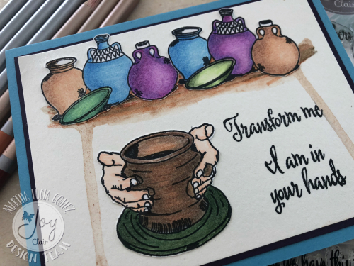 Colouring & Stamps - The Potter stamp set from Joy Clair - Bible Journaling