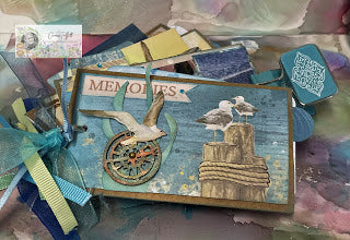Couture Creations - Tina Ollett's Seaside Girl Collection - Mini Album with Donna