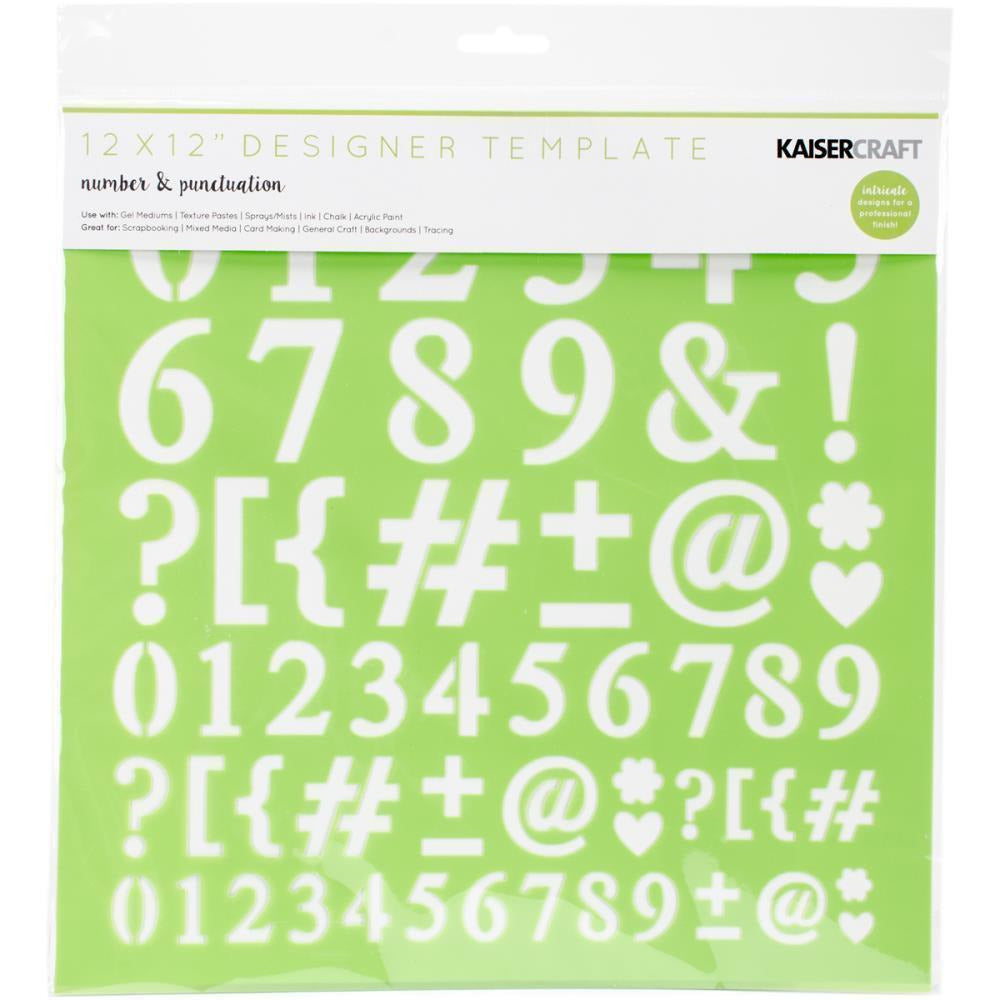 Kaisercraft - Designer Template 12"X12" - Numbers & Punctuation