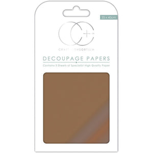 Craft Consortium - Decoupage Papers METALLIC COPPER