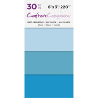 Crafters Companion Gradient Matte Cardstock 6" x 3" BLUES