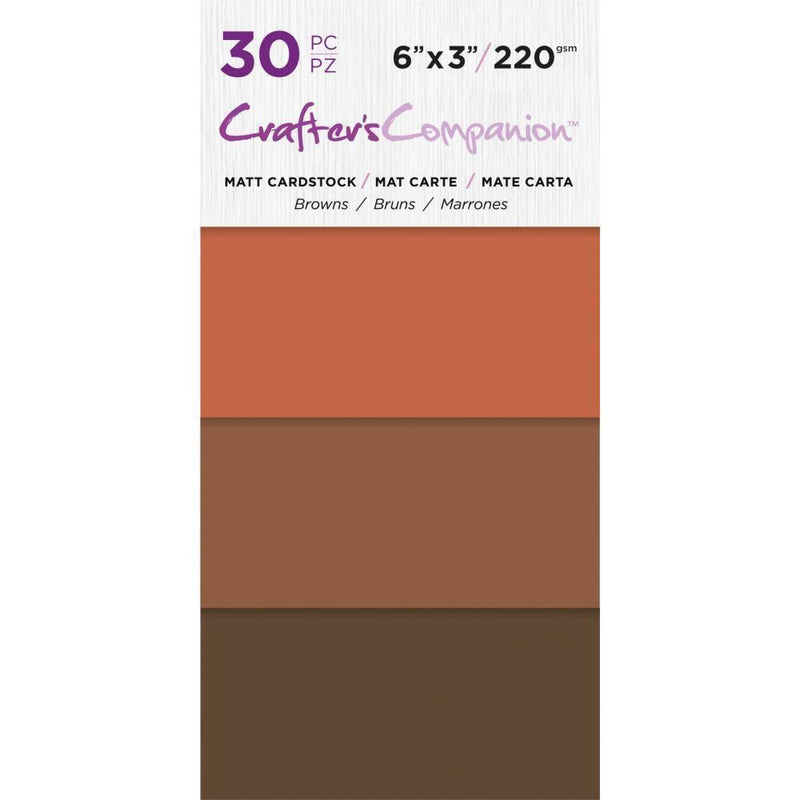 Crafters Companion Gradient Matte Cardstock 6" x 3" Browns