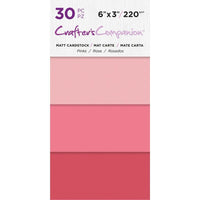 Crafters Companion Gradient Matte Cardstock 6" x 3" Pinks