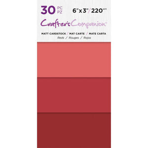 Crafters Companion Gradient Matte Cardstock 6" x 3" Reds