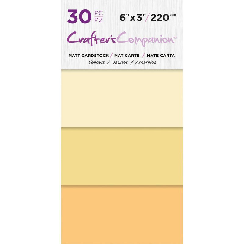Crafters Companion Gradient Matte Cardstock 6" x 3" Yellows