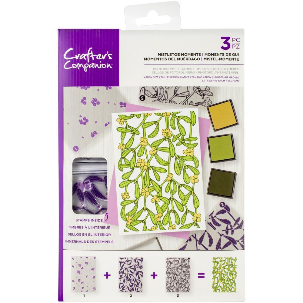 Crafter's Companion - Background Layering Stamps - Mistletoe Moments
