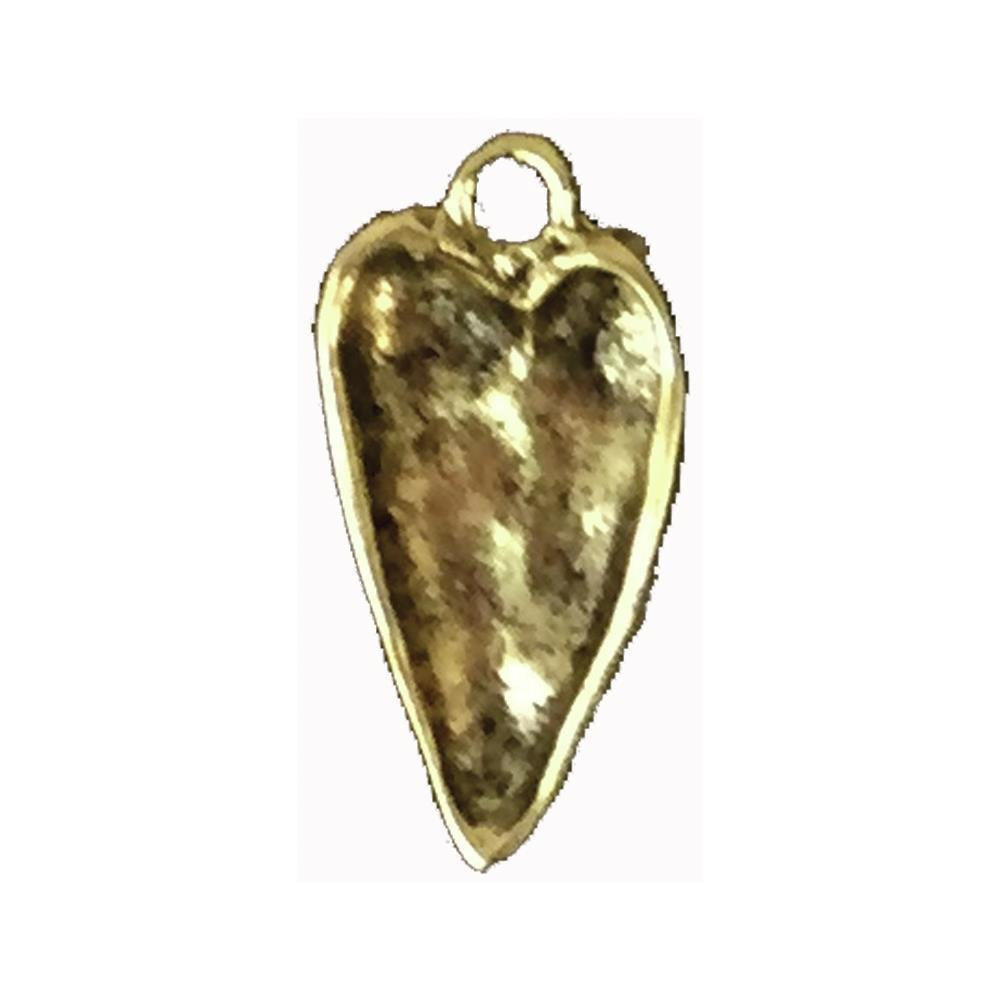 Ice Resin Foundry Bezel Collection - Gold Hammered Heart