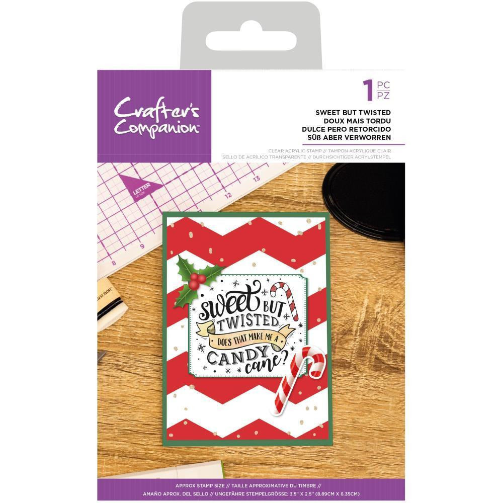 Crafter's Companion - Clear Acrylic Quirky Stamp - Sweet But Twisted