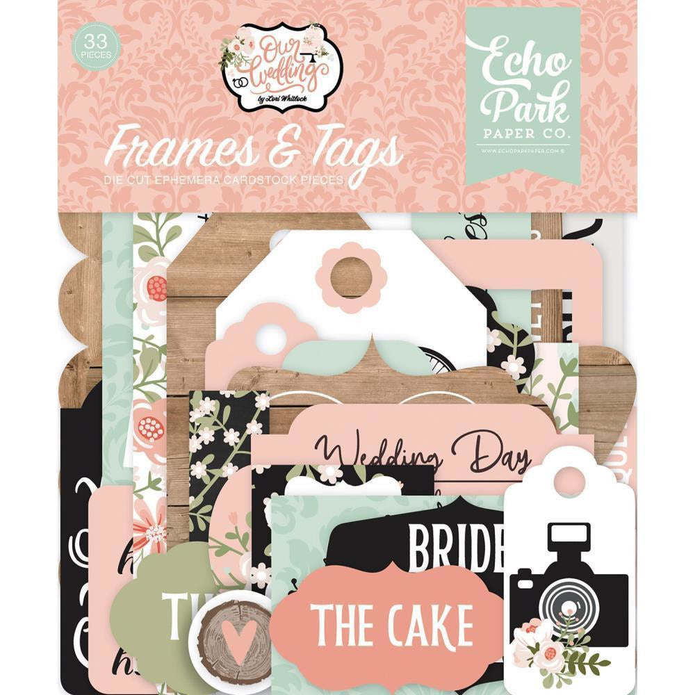Echo Park Paper - Our Wedding Cardstock Ephemera 33/Pkg - Frames & Tags