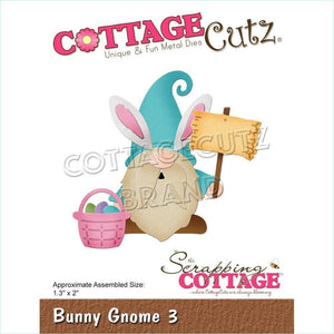 Tan CottageCutz Die - Bunny Gnome 3