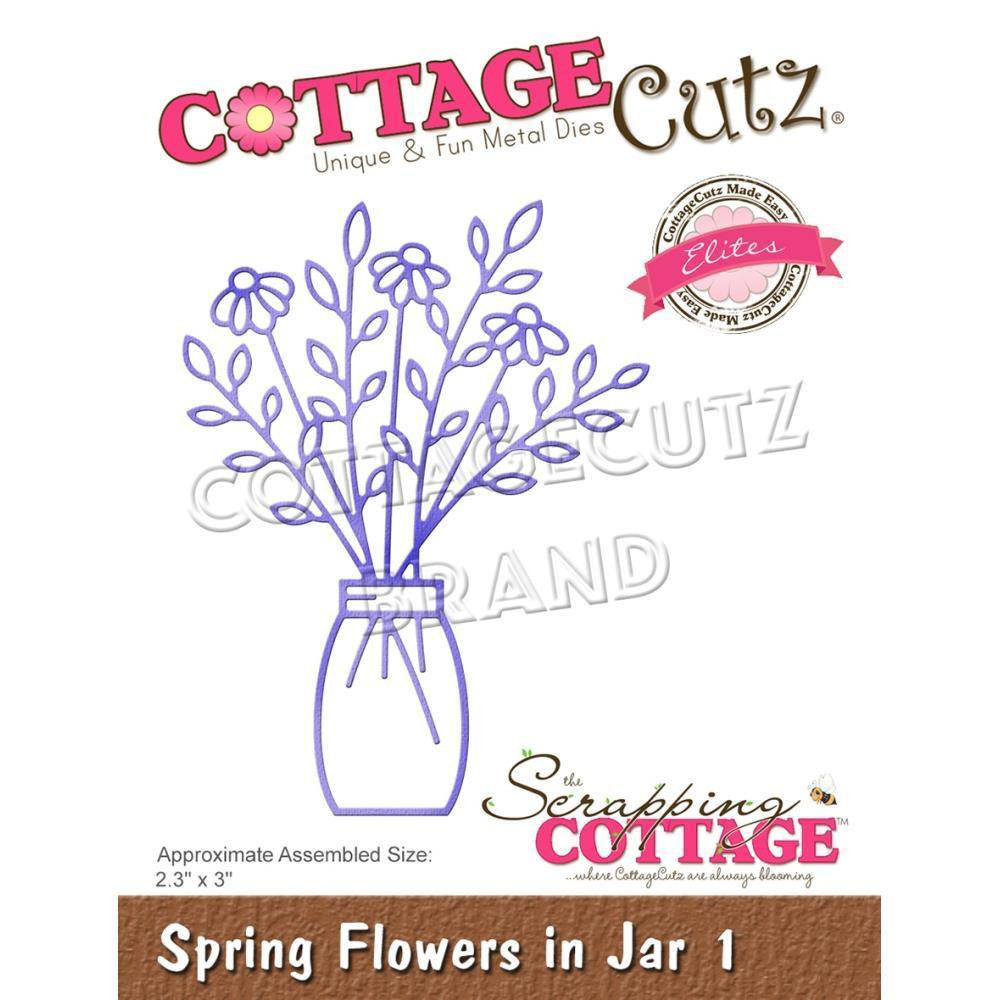 CottageCutz Die - Spring Flowers In Jar 1
