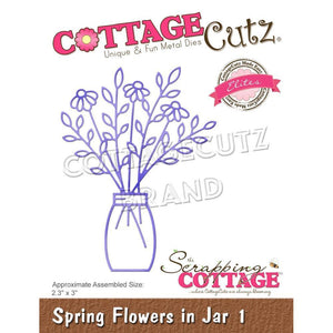 CottageCutz Die - Spring Flowers In Jar 1