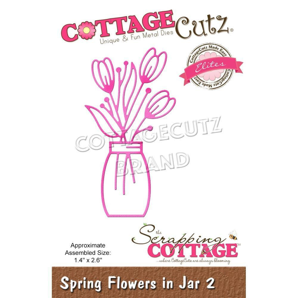 CottageCutz Die - Spring Flowers In Jar 2