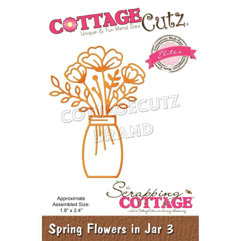 CottageCutz Die - Spring Flowers In Jar 3