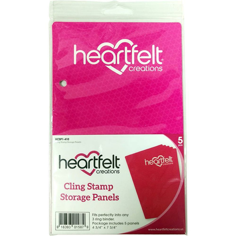 Heartfelt Creations - Cling Stamp Storage Panels 5/Pkg - 4.75"X7.75"