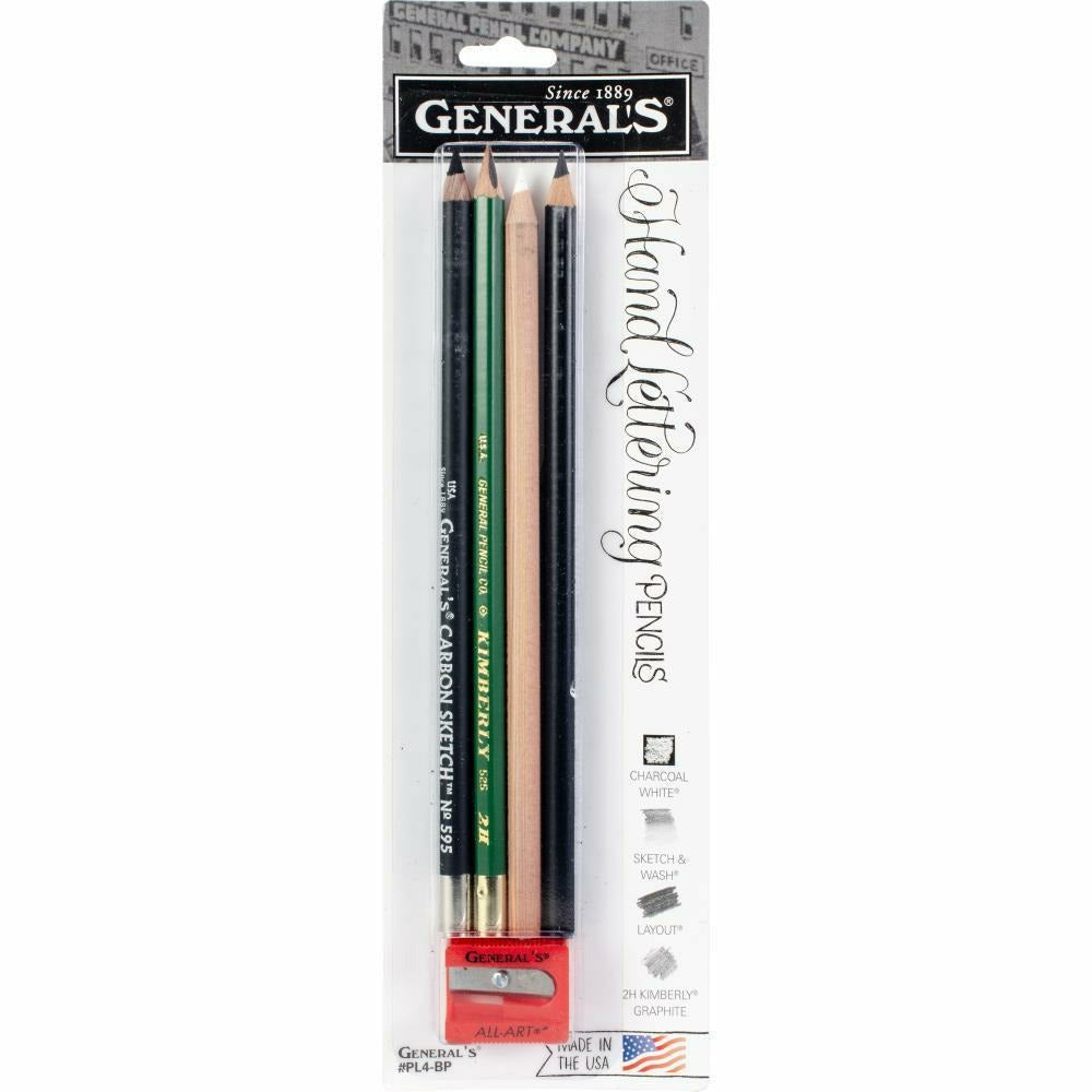 Dark Slate Gray General's - Hand Lettering Pencil Set 5/Pkg