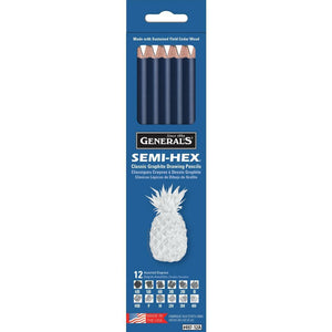 General's - Semi-Hex Graphite Drawing Pencils 12/Pkg