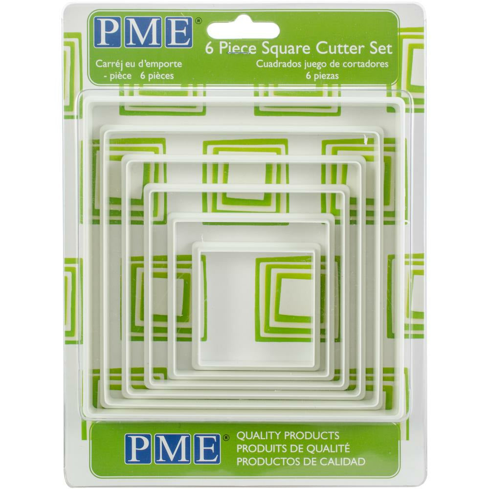 PME - Fondant Cutter Set 6/Pkg - Square