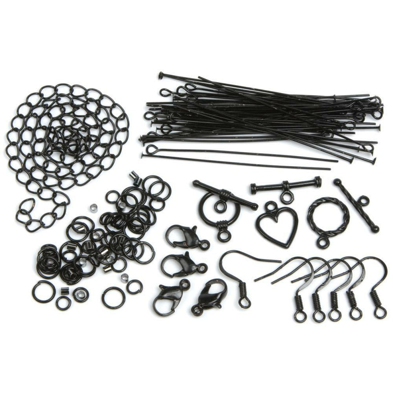 Cousin® - Jewelry Basics Metal Findings 13/Pkg - Black Starter Pack
