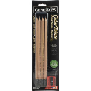 General's - Cedar Pointe Graphite Pencils W/Sharpener 5/Pkg