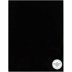 Gray American Crafts Washable Faux Leather Paper 8.5"X11" - Black