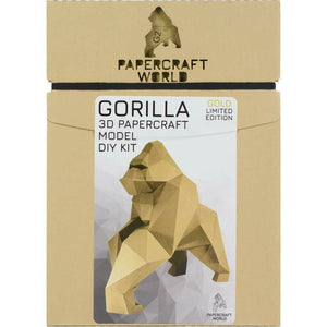 Papercraft World - 3D Papercraft Gorilla Gold Limited Editionl (Ages 12+)