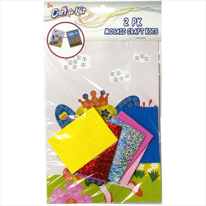 Craft For Kids Imports - Mosaic Craft Kit 2/Pkg - Princesss/ Butterfly