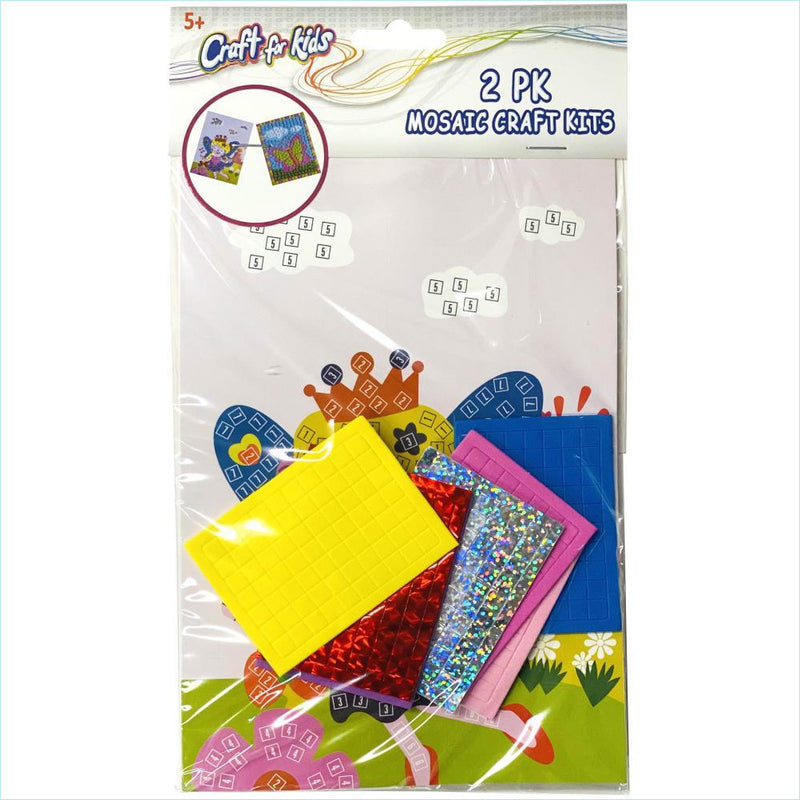 Craft For Kids Imports - Mosaic Craft Kit 2/Pkg - Princesss/ Butterfly